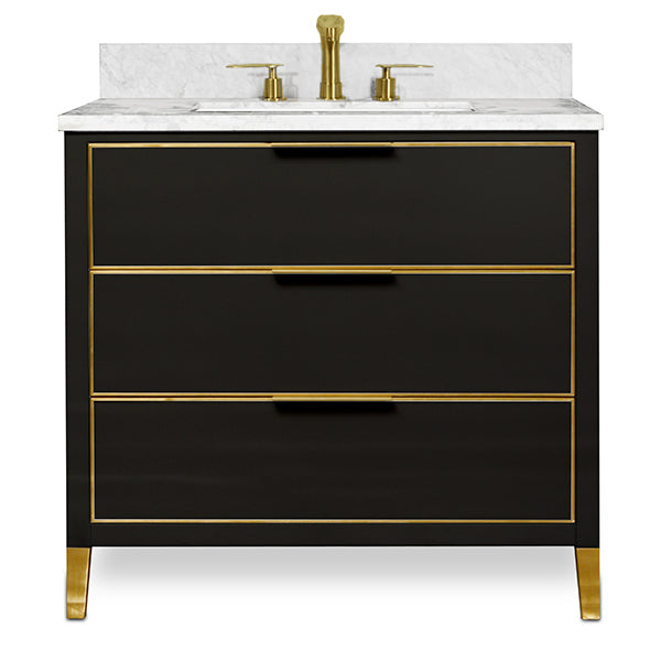 MUSE Metal Trim 36-in Single-Basin Vanity