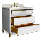 MUSE Metal Trim 36-in Single-Basin Vanity