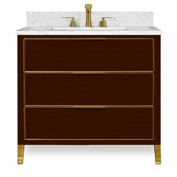 MUSE Metal Trim 36-in Single-Basin Vanity