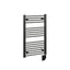 19"x31" Tuzio Savoy Towel Warmer in Matte Black / Electric Plug-I