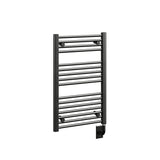 19"x31" Tuzio Savoy Towel Warmer in Matte Black / Electric Plug-I