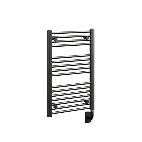 19"x31" Tuzio Savoy Towel Warmer in Matte Black / Electric Plug-I