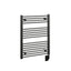 23.5"x31" Tuzio Savoy Towel Warmer in Matte Black / Hydronic