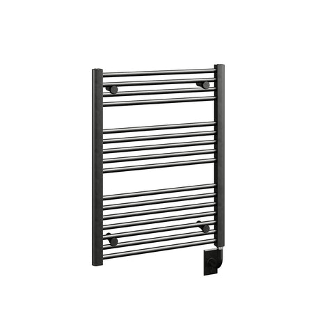 23.5"x31" Tuzio Savoy Towel Warmer in Matte Black / Hydronic