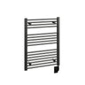 23.5"x31" Tuzio Savoy Towel Warmer in Matte Black / Hydronic