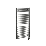 23.5"x47.5" Tuzio Savoy Towel Warmer in Matte Black / Electric Hardwired