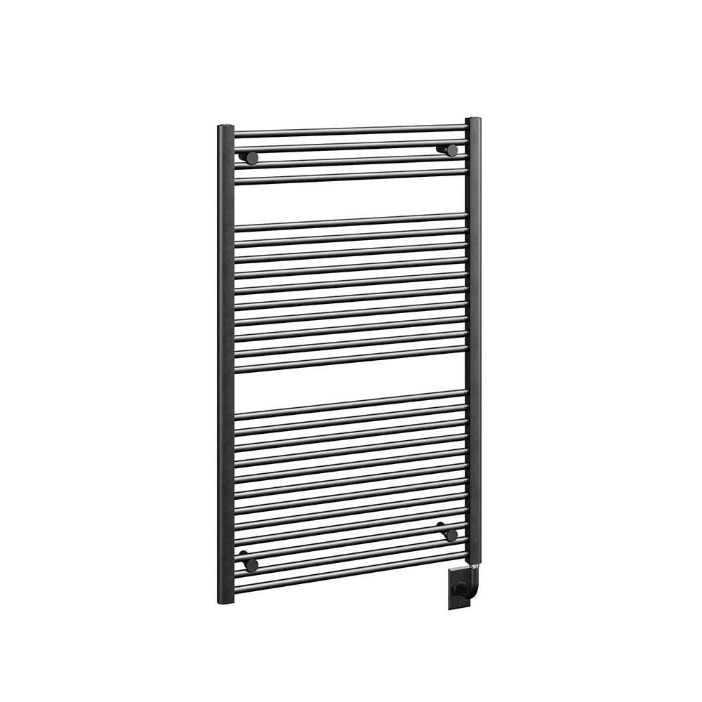29.5"x47.5" Tuzio Savoy Towel Warmer in Matte Black / Electric Hardwired