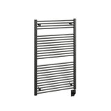 29.5"x47.5" Tuzio Savoy Towel Warmer in Matte Black / Electric Hardwired