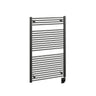 29.5"x47.5" Tuzio Savoy Towel Warmer in Matte Black / Electric Hardwired