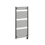 23.5"x66.5" Tuzio Savoy Towel Warmer in Matte Black / Electric Hardwired
