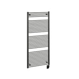 23.5"x66.5" Tuzio Savoy Towel Warmer in Matte Black / Electric Hardwired