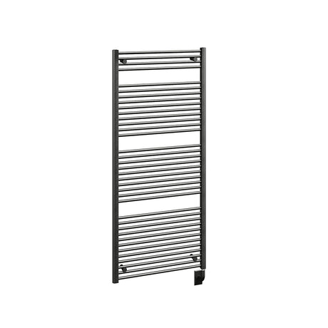 23.5"x66.5" Tuzio Savoy Towel Warmer in Matte Black / Electric Hardwired