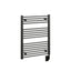 23.5"x19" Tuzio Savoy Towel Warmer in Matte Black / Hydronic