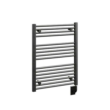 23.5"x19" Tuzio Savoy Towel Warmer in Matte Black / Hydronic