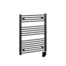 23.5"x19" Tuzio Savoy Towel Warmer in Matte Black / Hydronic
