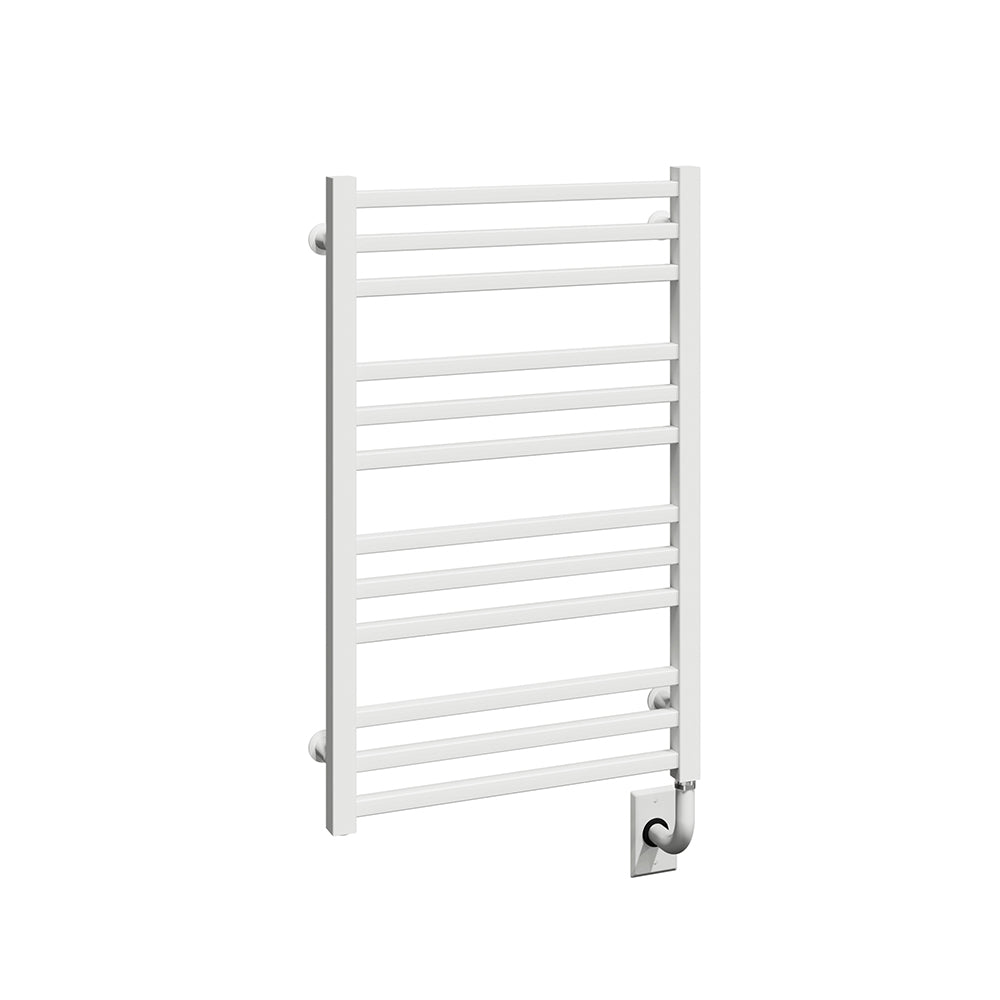 19.5"x31" Tuzio Avento Towel Warmer in Matte White / Hydronic