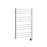 19.5"x31" Tuzio Avento Towel Warmer in Matte White / Hydronic