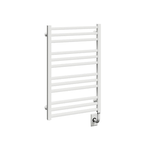 19.5"x31" Tuzio Avento Towel Warmer in Matte White / Hydronic