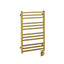 19.5"x31" Tuzio Avento Towel Warmer in Brushed Gold / Electric Hardwired