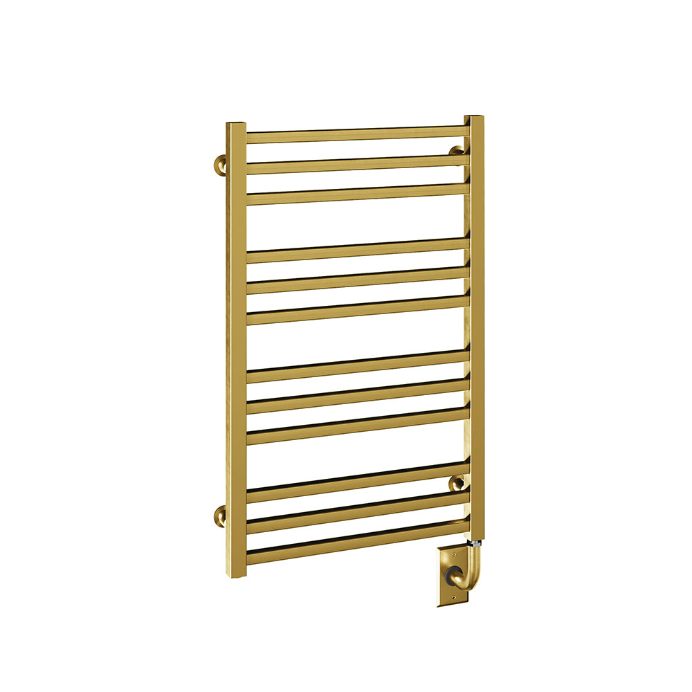 19.5"x31" Tuzio Avento Towel Warmer in Brushed Gold / Electric Hardwired