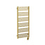 19.5"x47.5" Tuzio Avento Towel Warmer in Brushed Gold / Electric Hardwired