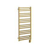 19.5"x47.5" Tuzio Avento Towel Warmer in Brushed Gold / Electric Hardwired