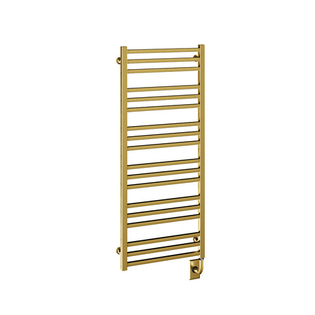 19.5"x47.5" Tuzio Avento Towel Warmer in Brushed Gold / Electric Hardwired