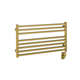 35.5"x19" Tuzio Avento Towel Warmer in Brushed Gold / Electric Plug-I