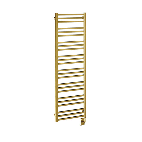 19.5"x64" Tuzio Avento Towel Warmer in Brushed Gold / Electric Hardwired