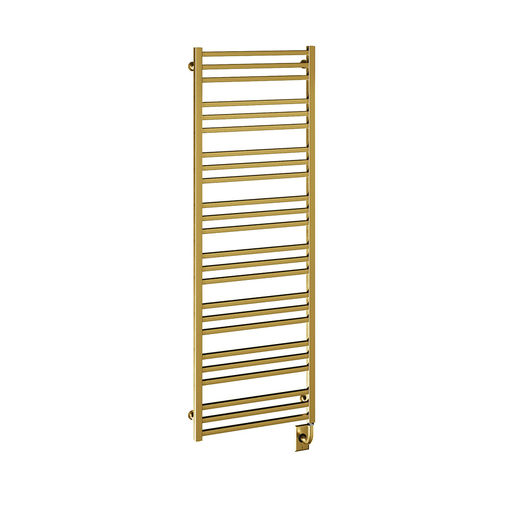23.5"x64" Tuzio Avento Towel Warmer in Brushed Gold / Electric Hardwired