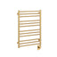 23.5"x31" Tuzio Sorano Towel Warmer in Unlacquered Brass / Electric Plug-I