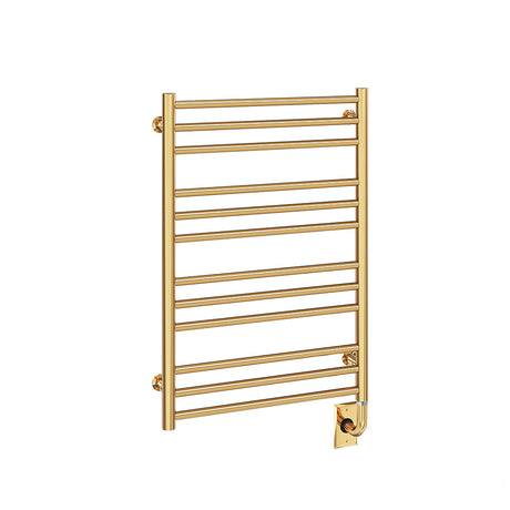 23.5"x31" Tuzio Sorano Towel Warmer in Unlacquered Brass / Electric Plug-I