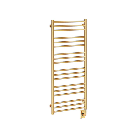19.5"x47.5" Tuzio Sorano Towel Warmer in Unlacquered Brass / Electric Hardwired