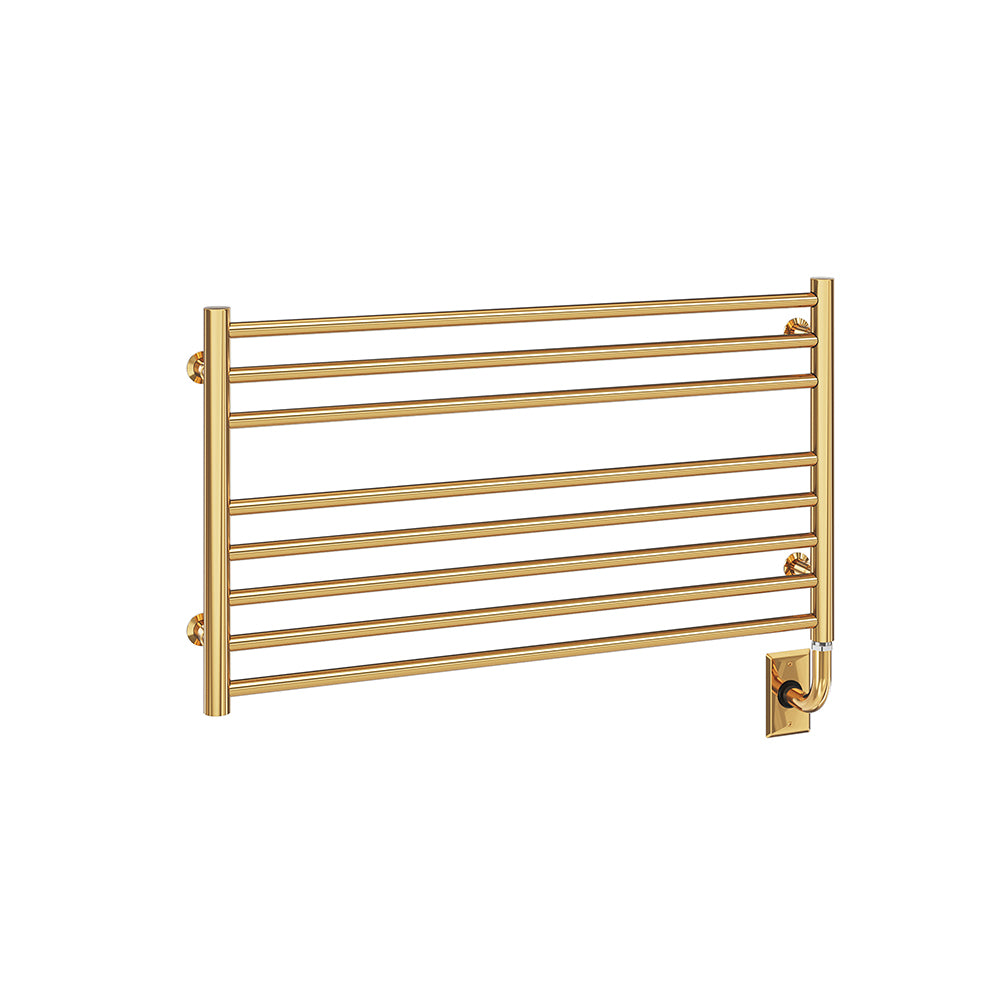 35.5"x19" Tuzio Sorano Towel Warmer in Unlacquered Brass / Electric Plug-I
