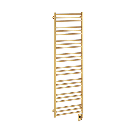 19.5"x64" Tuzio Sorano Towel Warmer in Unlacquered Brass / Electric Plug-I
