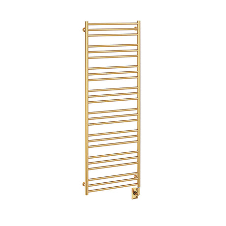 23.5"x64" Tuzio Sorano Towel Warmer in Unlacquered Brass / Electric Hardwired
