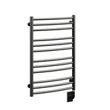 19.5"x31" Tuzio Laveno Towel Warmer in Matte Black / Hydronic