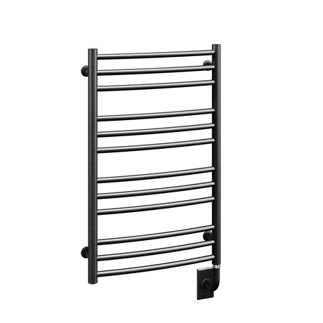 19.5"x31" Tuzio Laveno Towel Warmer in Matte Black / Hydronic