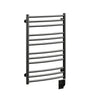 19.5"x31" Tuzio Laveno Towel Warmer in Matte Black / Hydronic