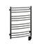 23.5"x31" Tuzio Laveno Towel Warmer in Matte Black / Electric Hardwired