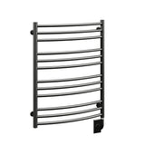 23.5"x31" Tuzio Laveno Towel Warmer in Matte Black / Electric Hardwired