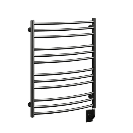 23.5"x31" Tuzio Laveno Towel Warmer in Matte Black / Electric Hardwired