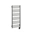 19.5"x47.5" Tuzio Laveno Towel Warmer in Matte Black / Electric Hardwired