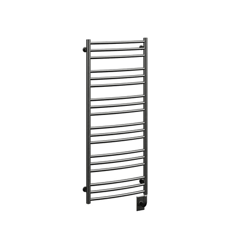 19.5"x47.5" Tuzio Laveno Towel Warmer in Matte Black / Electric Hardwired