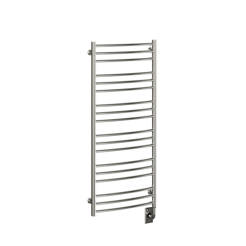19.5"x47.5" Tuzio Laveno Towel Warmer in Polished Nickel / Hydronic