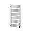 23.5"x47.5" Tuzio Laveno Towel Warmer in Matte Black / Electric Hardwired