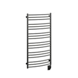 23.5"x47.5" Tuzio Laveno Towel Warmer in Matte Black / Electric Hardwired