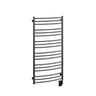 23.5"x47.5" Tuzio Laveno Towel Warmer in Matte Black / Electric Hardwired
