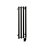 10.5"x37.5" Tuzio Rosendal Towel Warmer in Matte Black / Hydronic