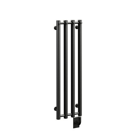 10.5"x37.5" Tuzio Rosendal Towel Warmer in Matte Black / Hydronic